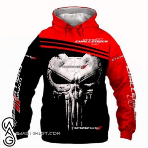 Skull dodge challenger full printing shirt