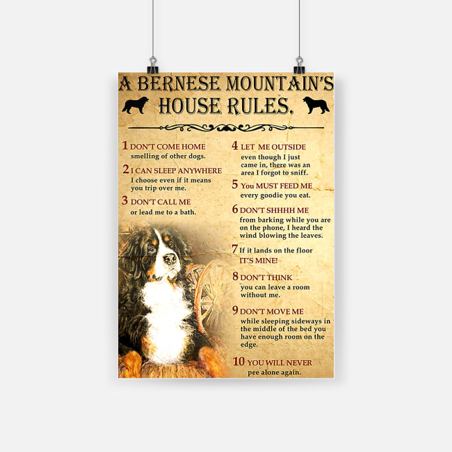 A bernese mountain's house rules poster 1