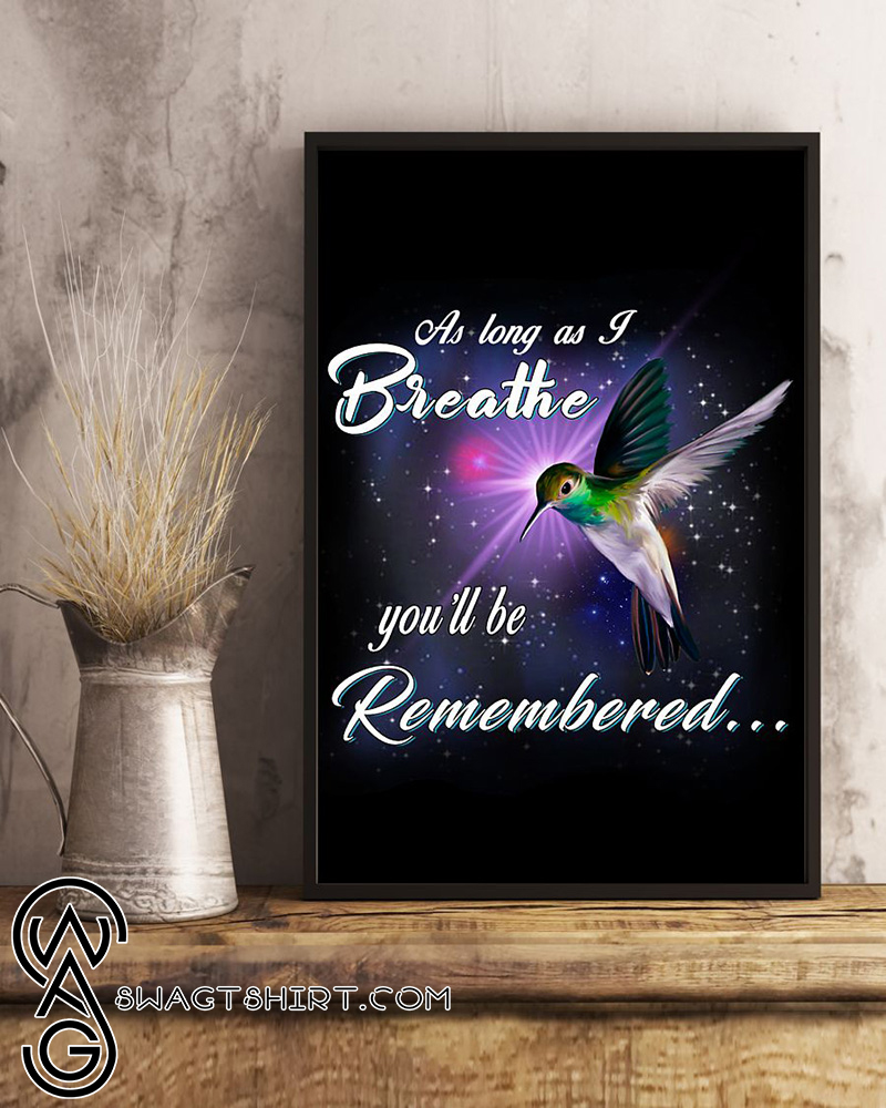 As long as i breathe you'll be remembered poster