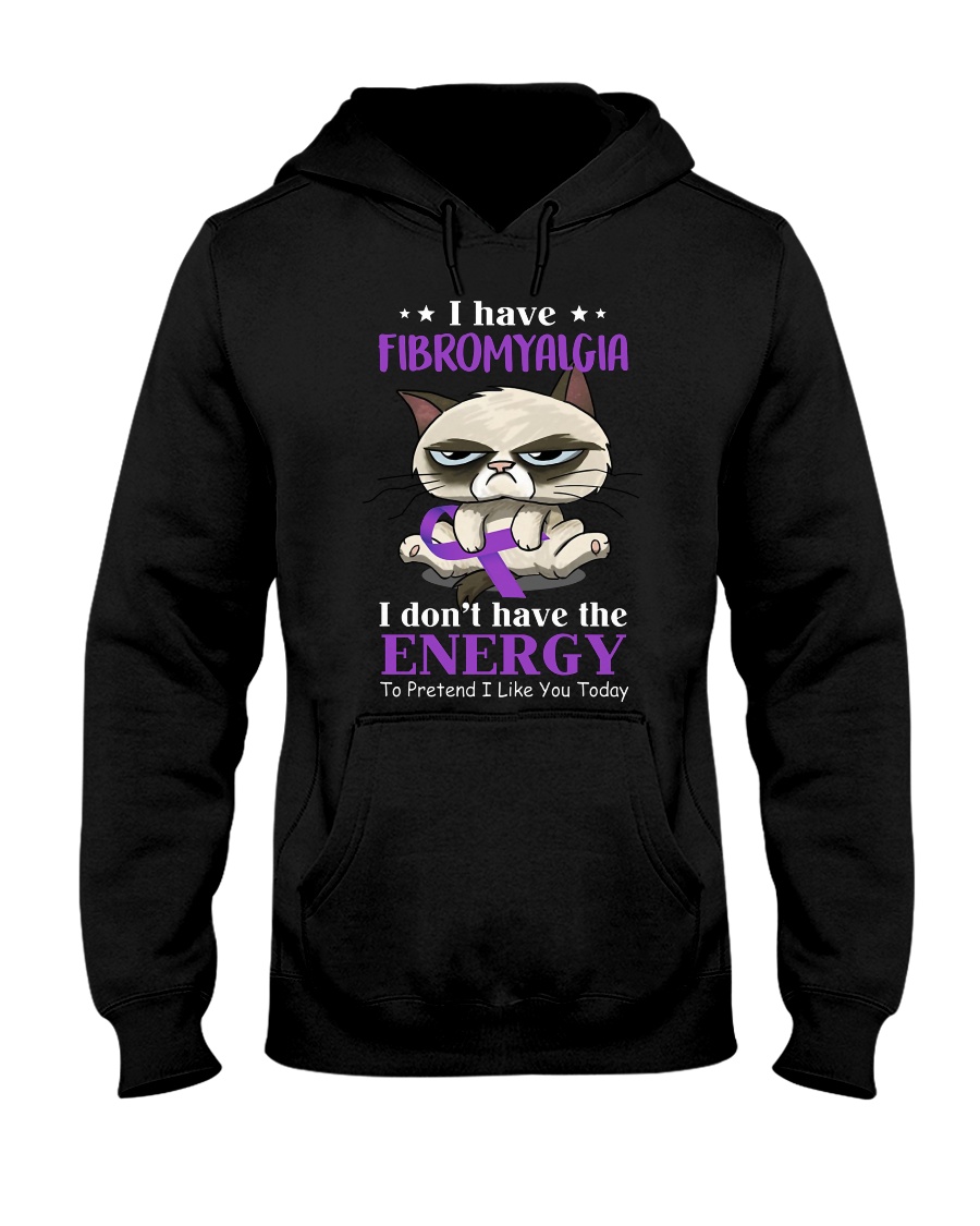 Grumpy cat i have fibromyalgia i don't have the energy hoodie