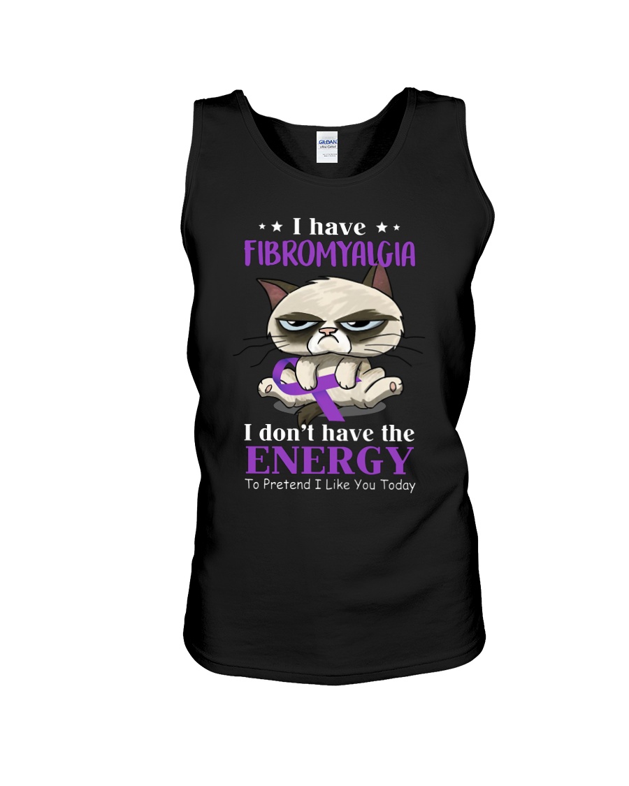 Grumpy cat i have fibromyalgia i don't have the energy tank top