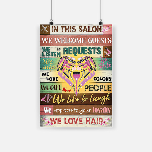 Hairdresser in this salon we love hair poster 2