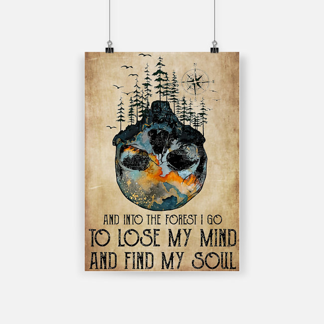 And into the forest i go to lose my mind and find my soul skull poster 1