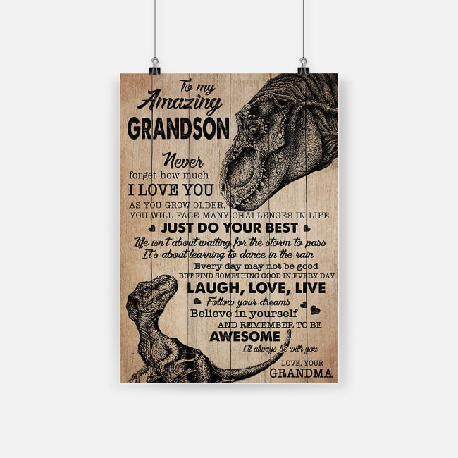 Disonaur to my amazing grandson never forget how much I love you grandma poster 1
