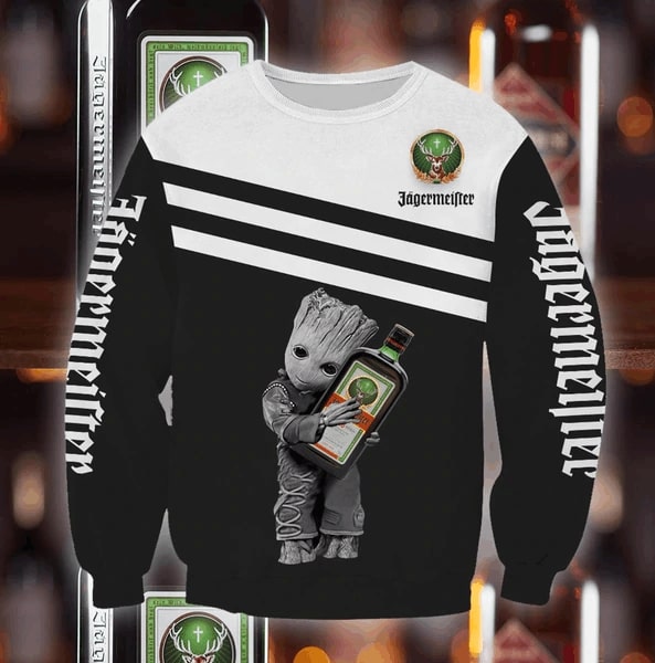Groot hold jagermeister full printing sweatshirt