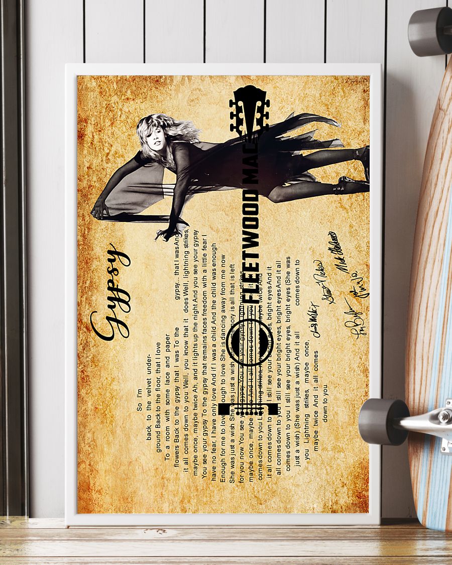 Gypsy fleetwood mac guitar poster 4