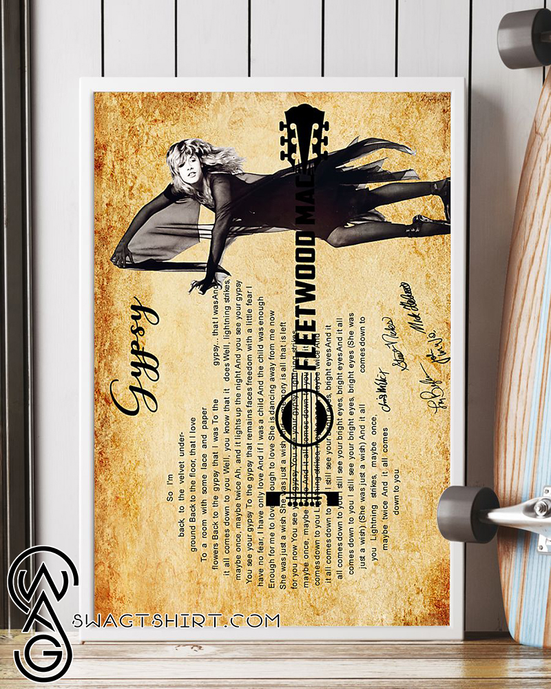 Gypsy fleetwood mac guitar poster