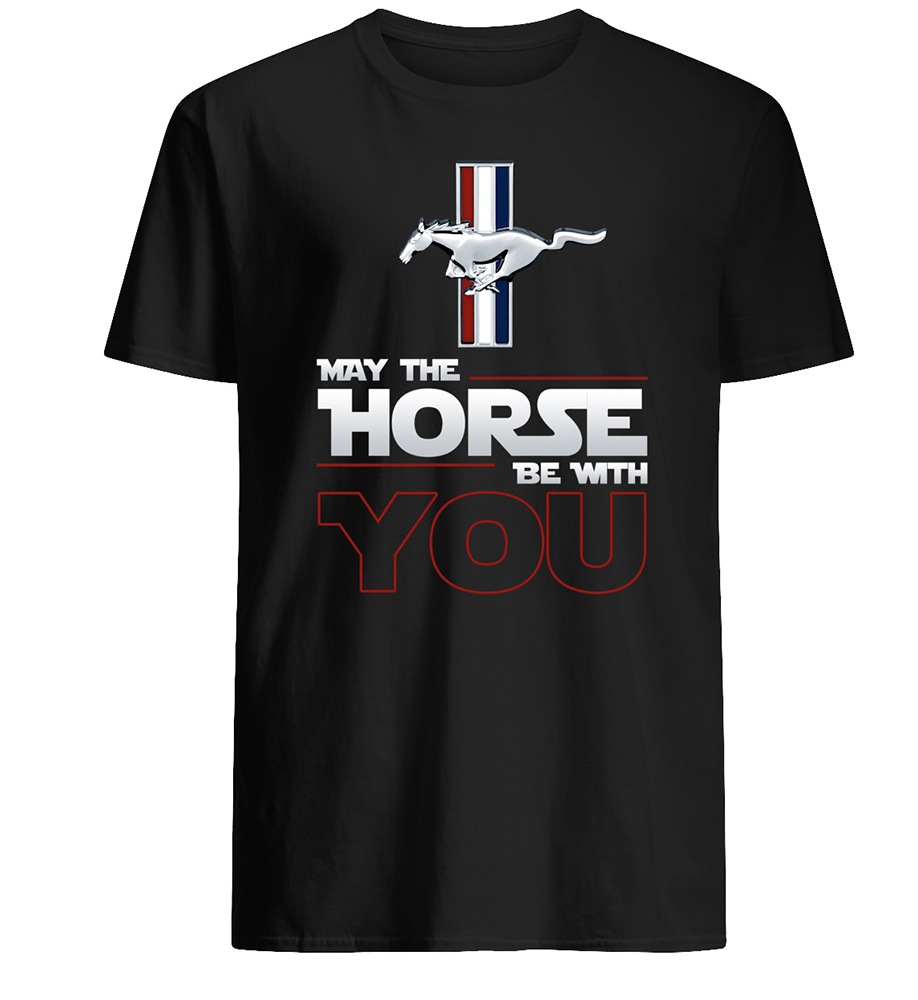 Horse star wars force may the horse be with you mens shirt