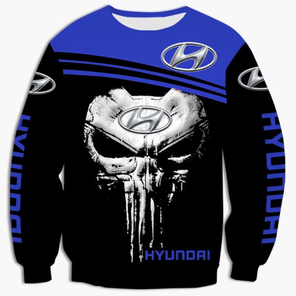Hyundai skull all over printed sweatshirt