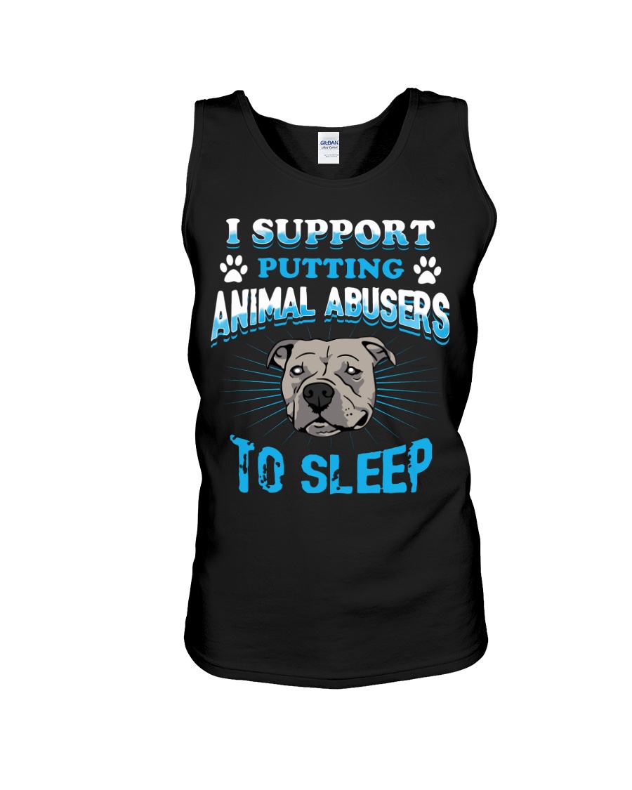 I support putting animal abusers to sleep dog rescue tank top