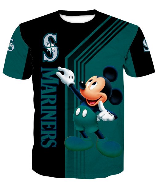 Mickey mouse seattle mariners all over print tshirt