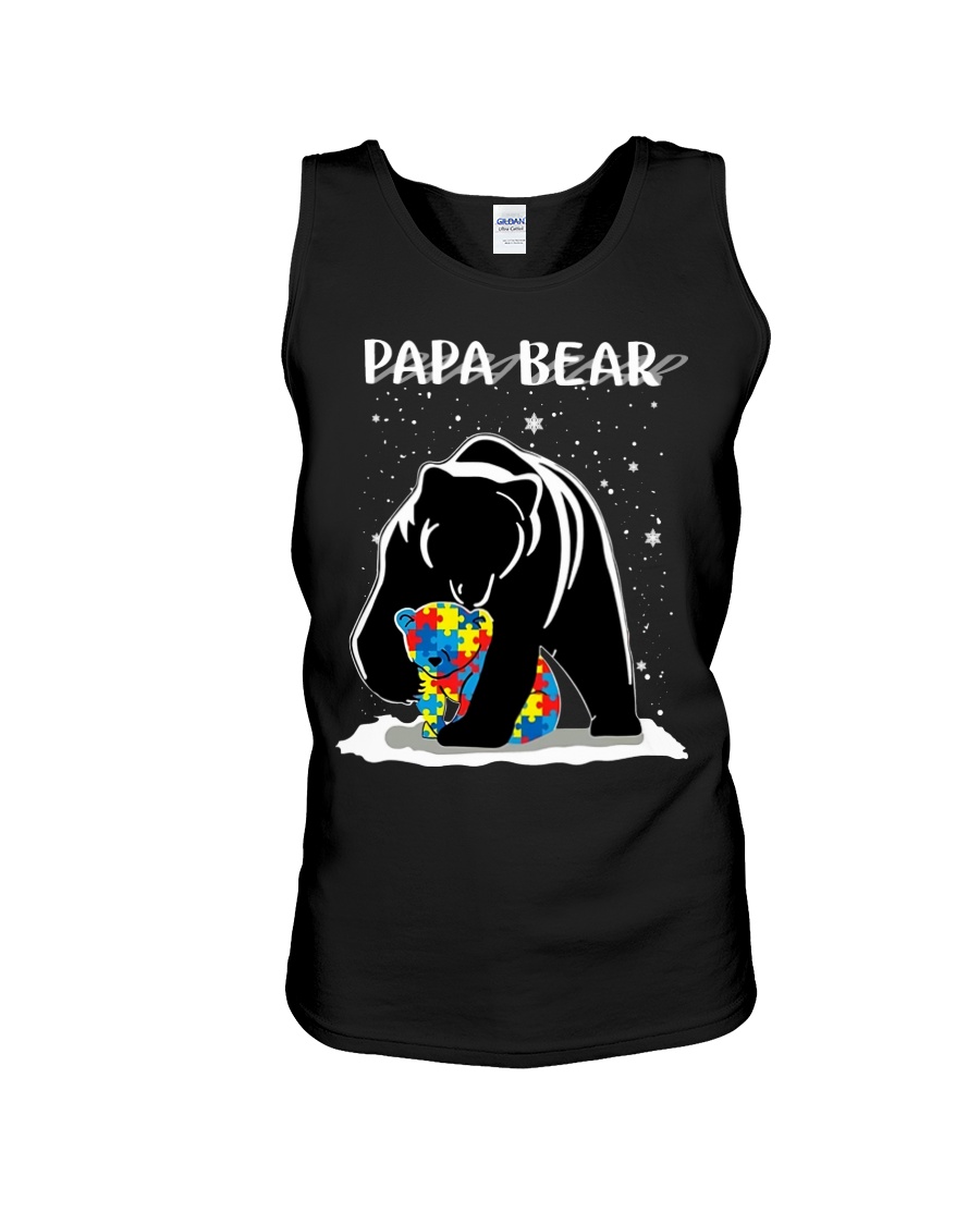 Papa bear autism awareness tank top