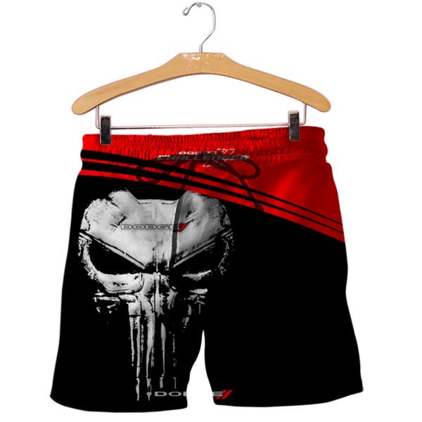 Skull dodge challenger full printing shorts