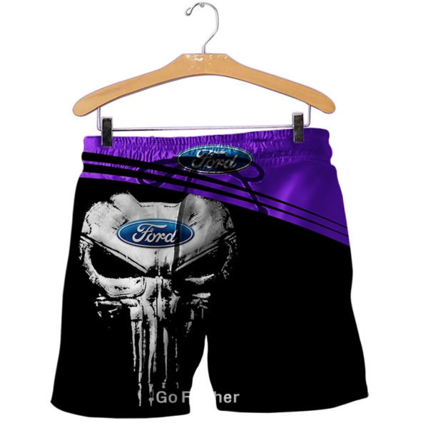 Skull ford go further full printing shorts