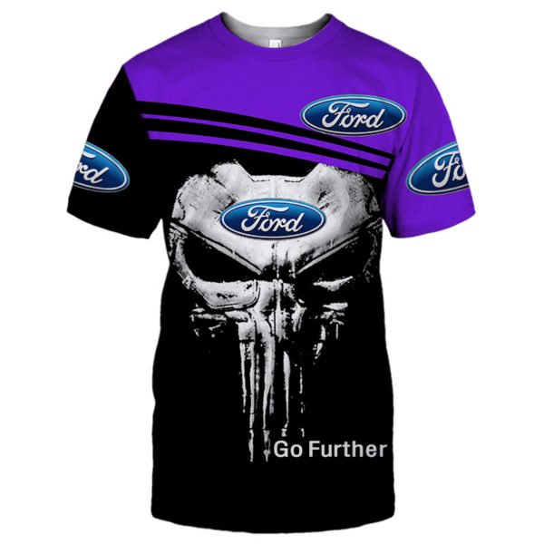 Skull ford go further full printing tshirt