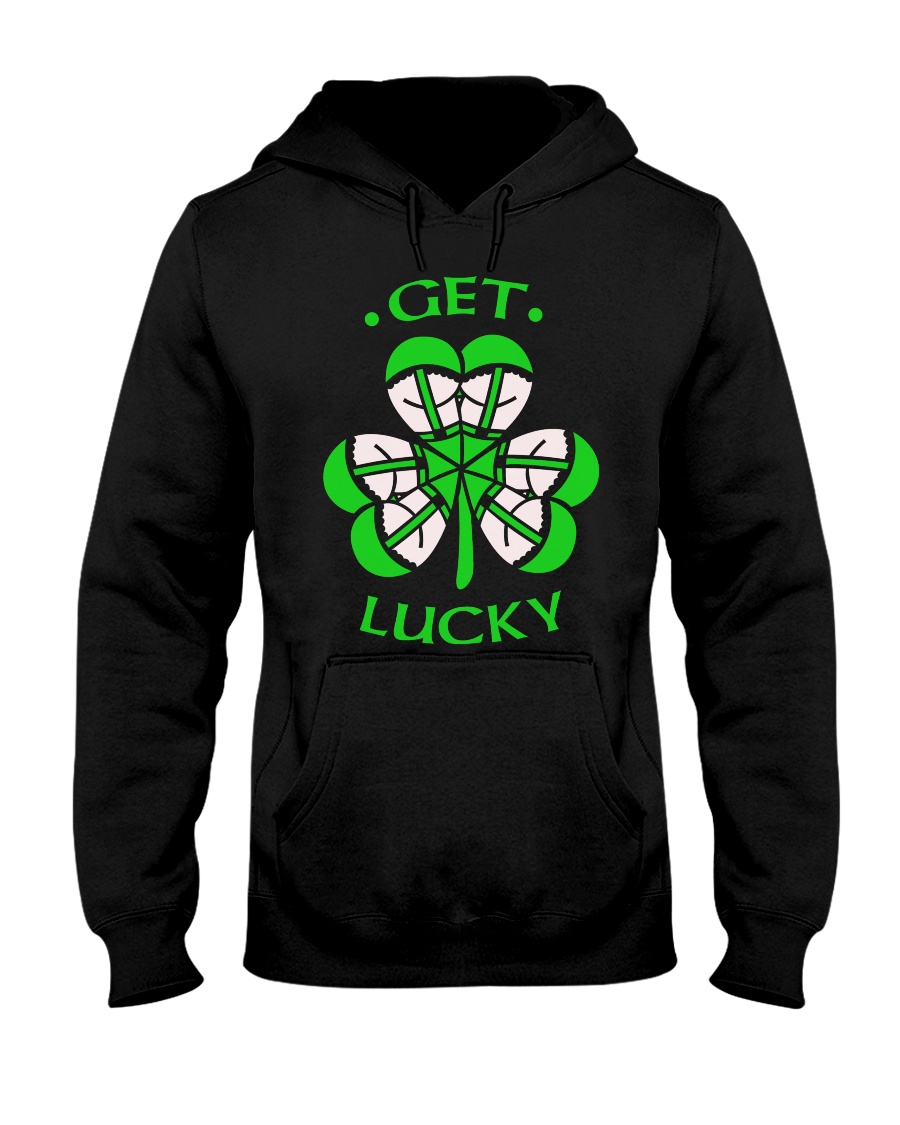 St patrick's day shamrock get lucky hoodie