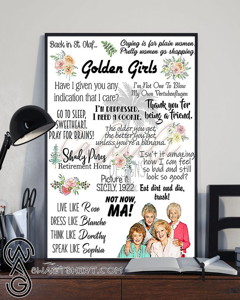 Thank you for being a friend golden girl quotes poster