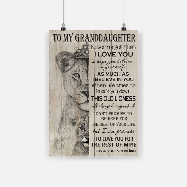 The lion king to my amazing granddaughter never forget how much I love you grandma poster 2