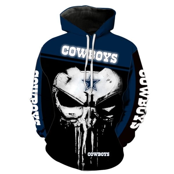 The punisher dallas cowboys full printing hoodie
