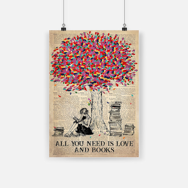 Tree book all you need is love and books poster 2