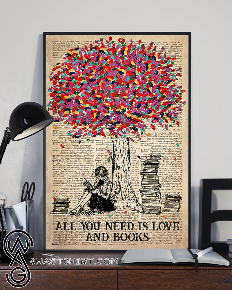 Tree book all you need is love and books poster