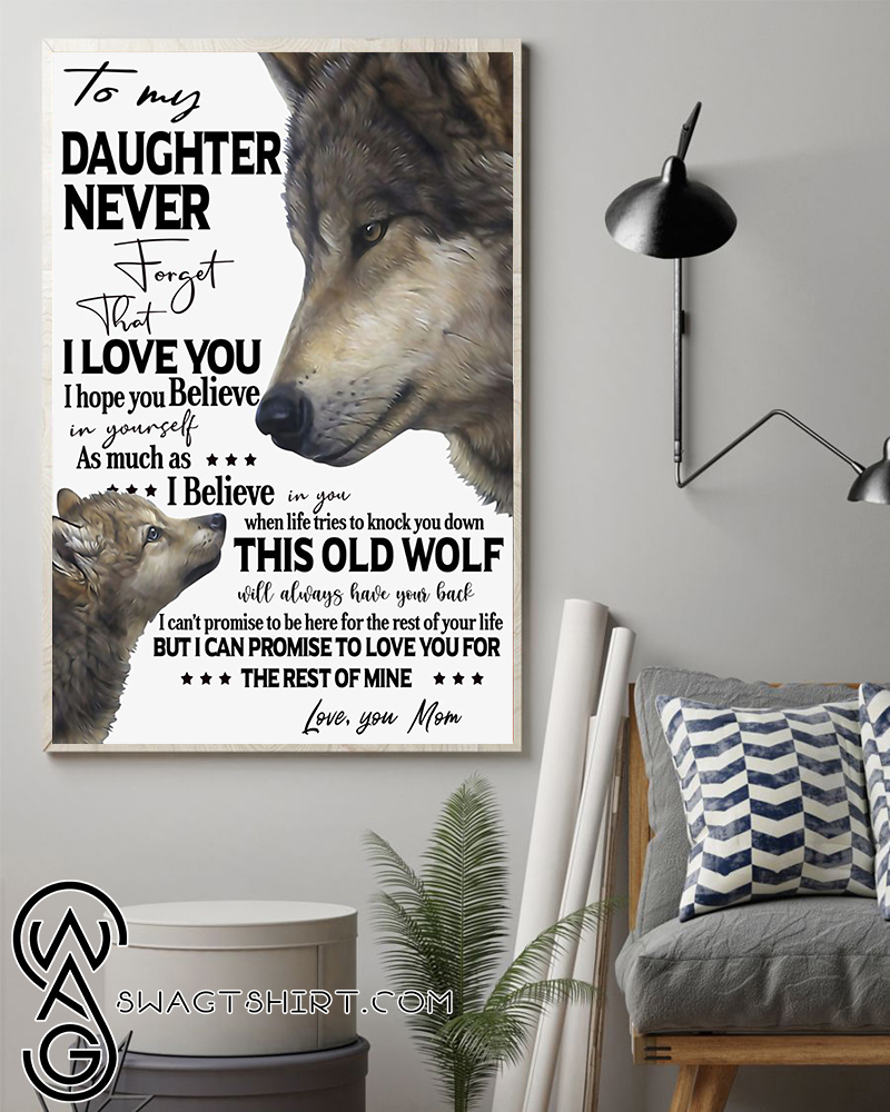 Wolf to my daughter never forget that i love you poster
