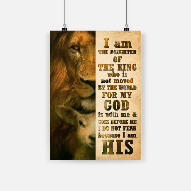 lion i am the daughter of a king who is not moved by the world for my god poster 2