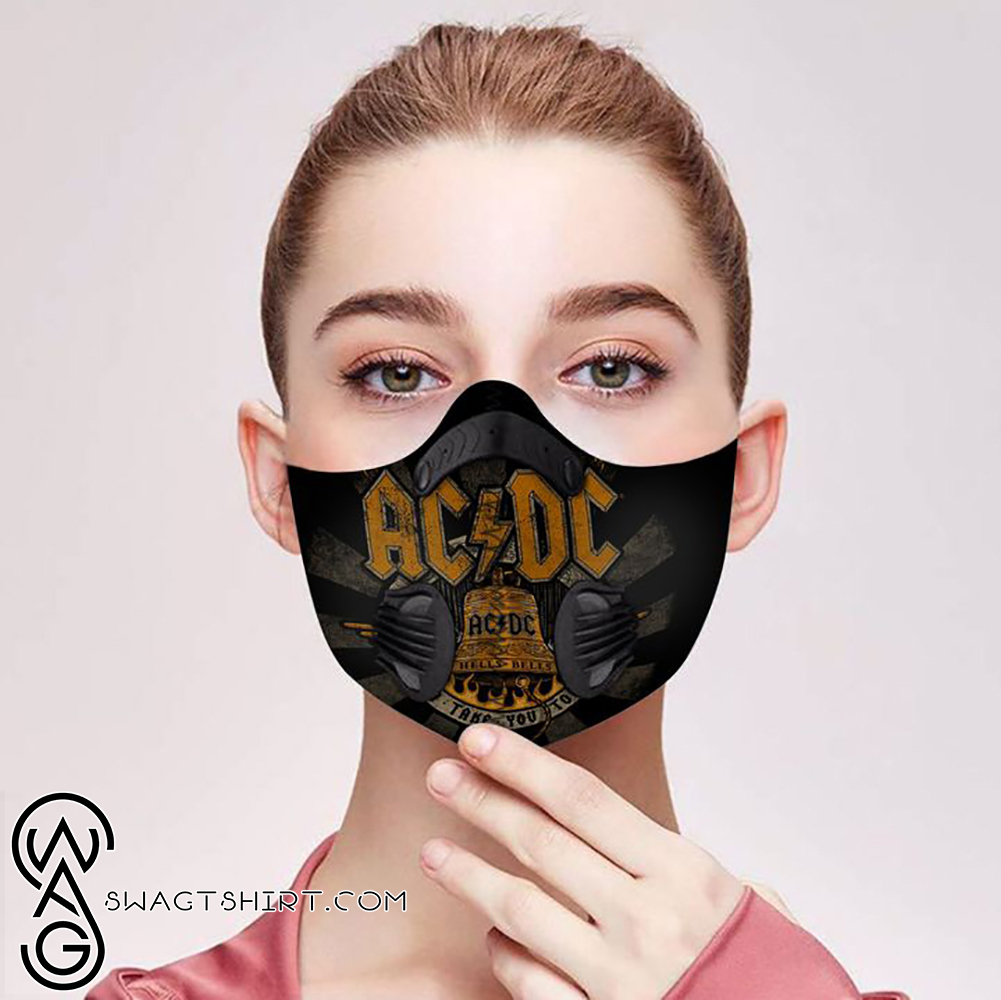 ACDC hells bells filter activated carbon pm 2,5 face mask