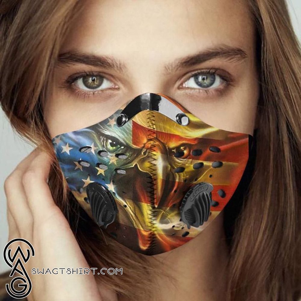 American flag eagle filter activated carbon face mask