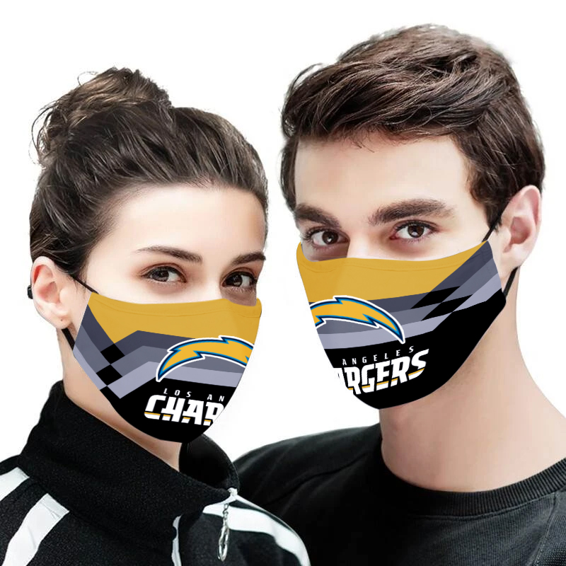 Angeles chargers full printing face mask 2
