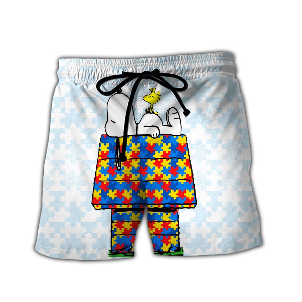 Autism awareness snoopy full over print shorts