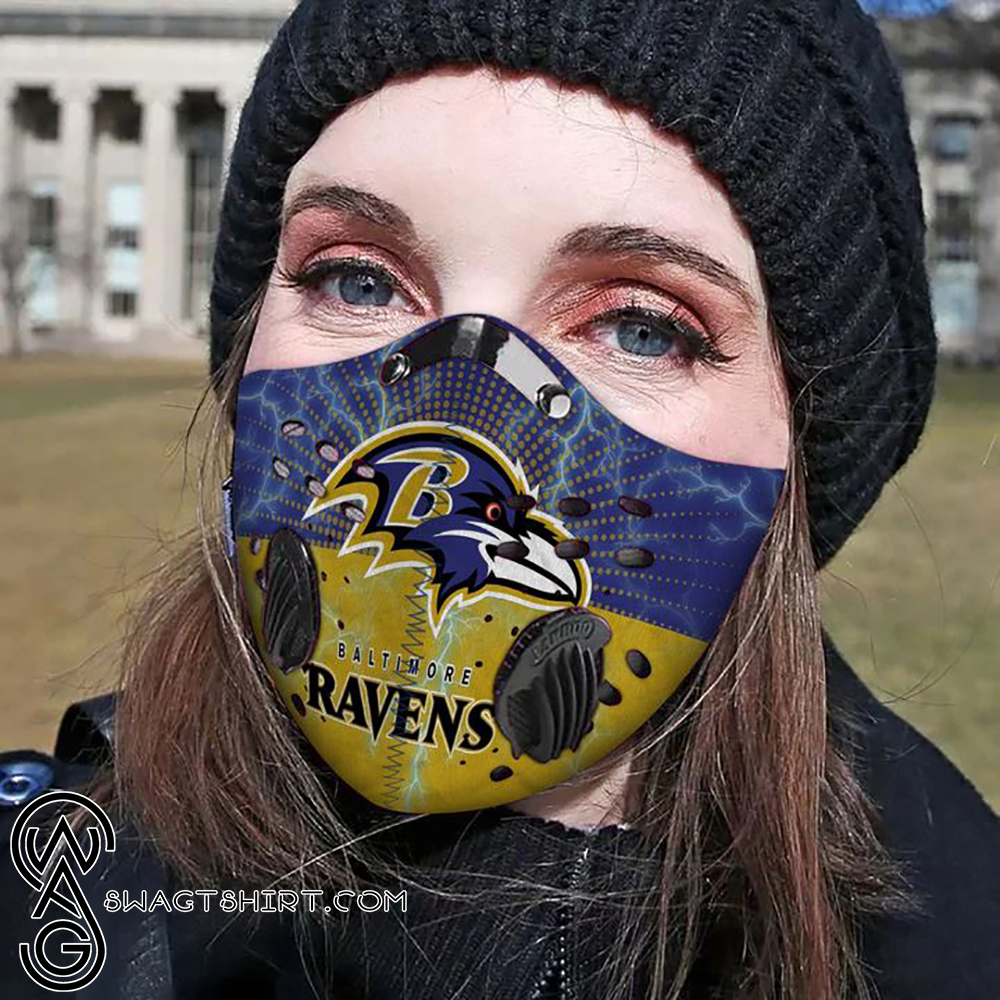Baltimore ravens football carbon pm 2,5 face mask