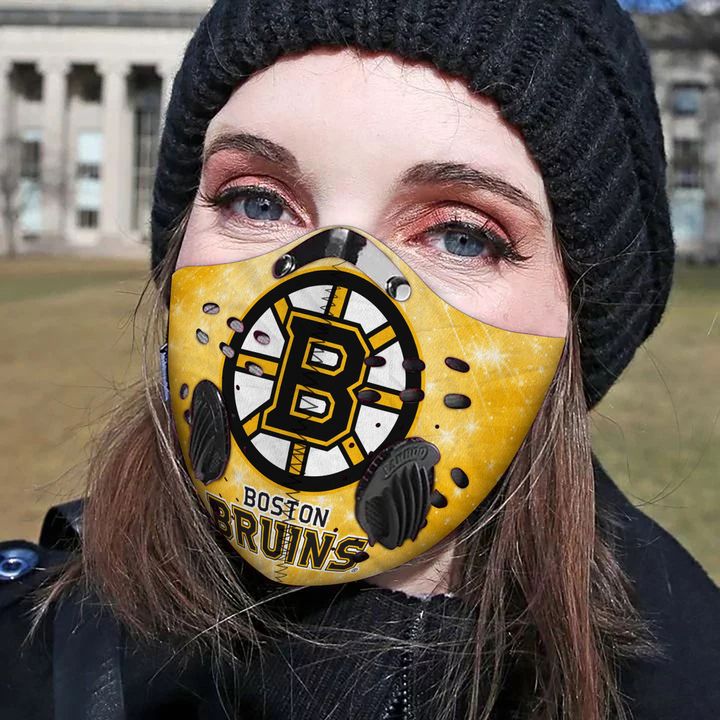 Boston bruins filter activated carbon face mask 3