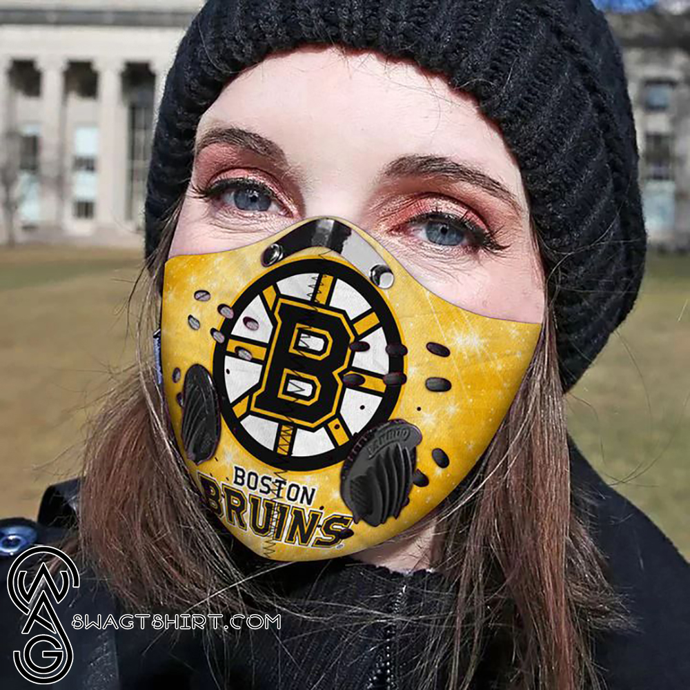 Boston bruins filter activated carbon face mask