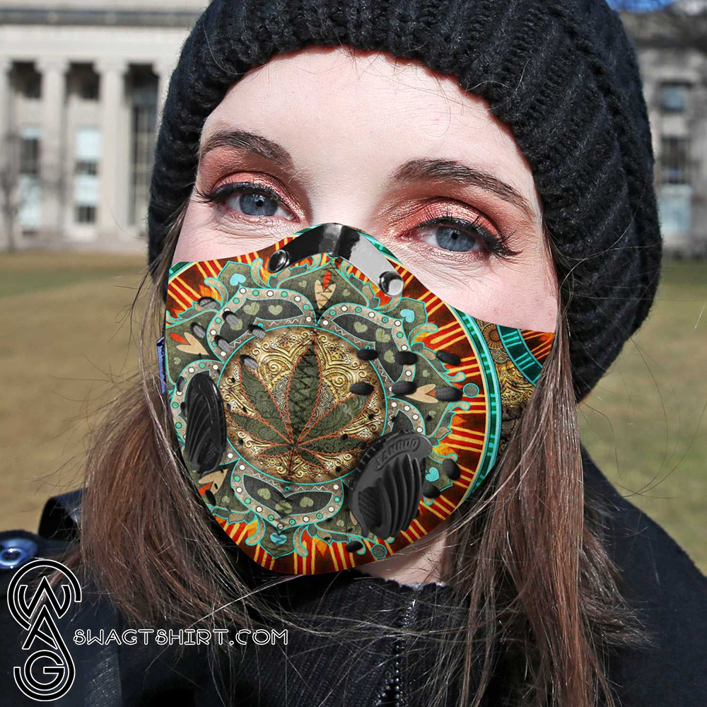 Cannabis weed sassy carbon pm 2,5 face mask