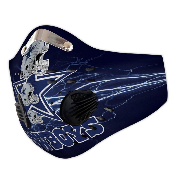 Dallas cowboys team nfl filter activated carbon face mask 3