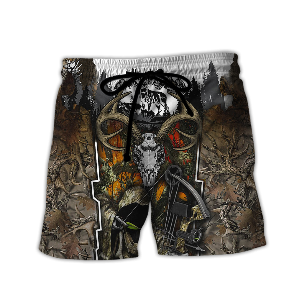 Death hunter hunting camo full over print shorts