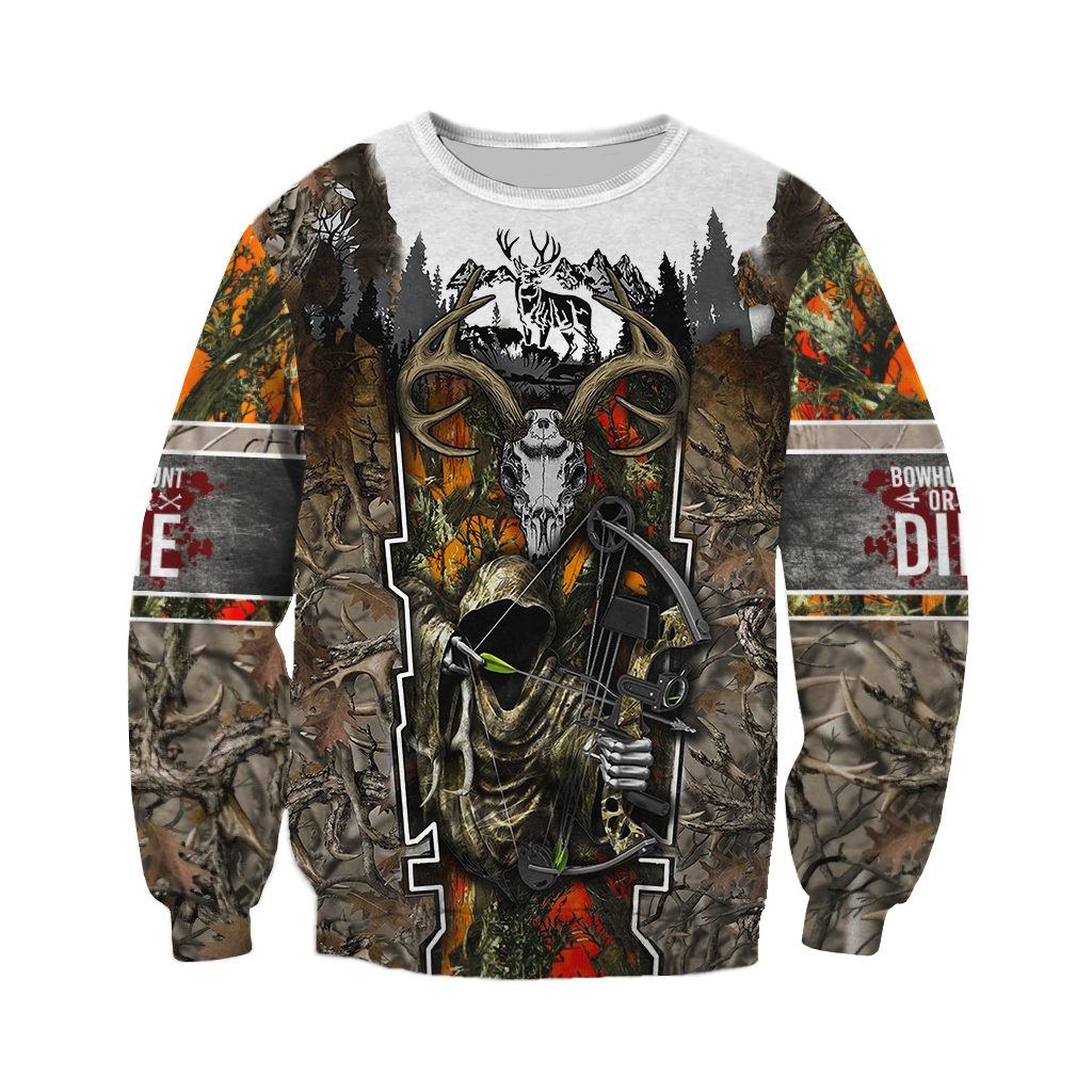 Death hunter hunting camo full over print sweatshirt