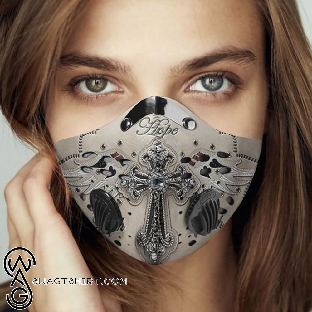 God faith and hope filter activated carbon face mask