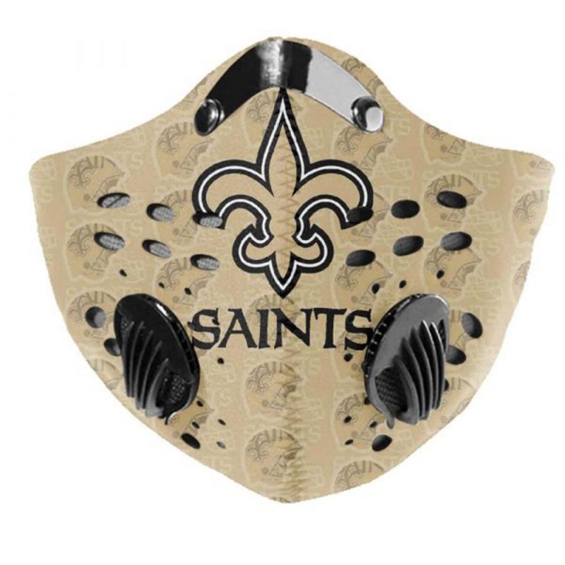 NFL new orleans saints team filter activated carbon face mask 3