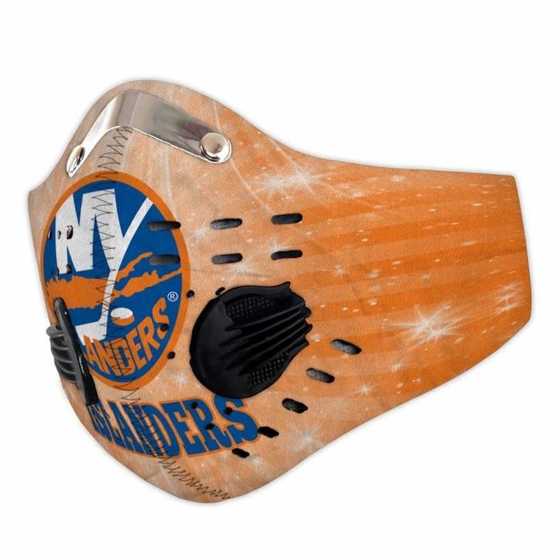 NHL new york islanders filter activated carbon face mask 2