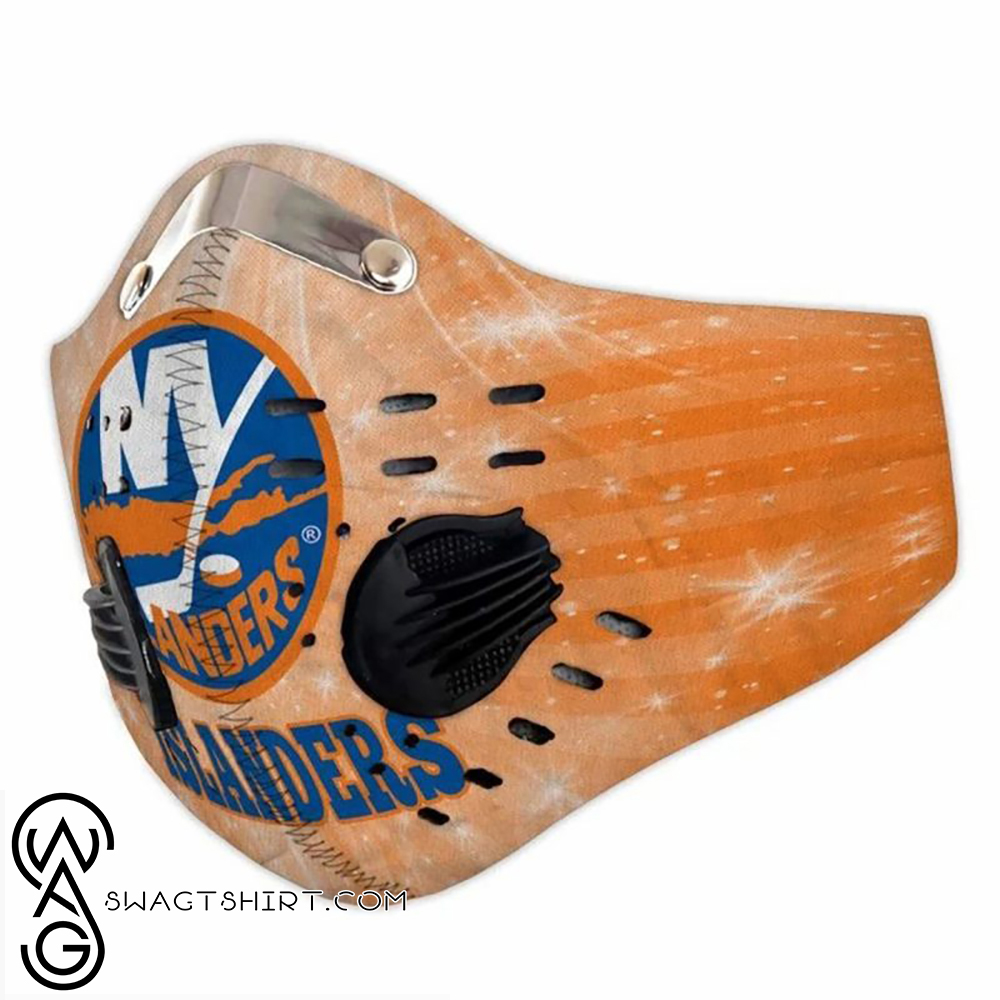 NHL new york islanders filter activated carbon face mask