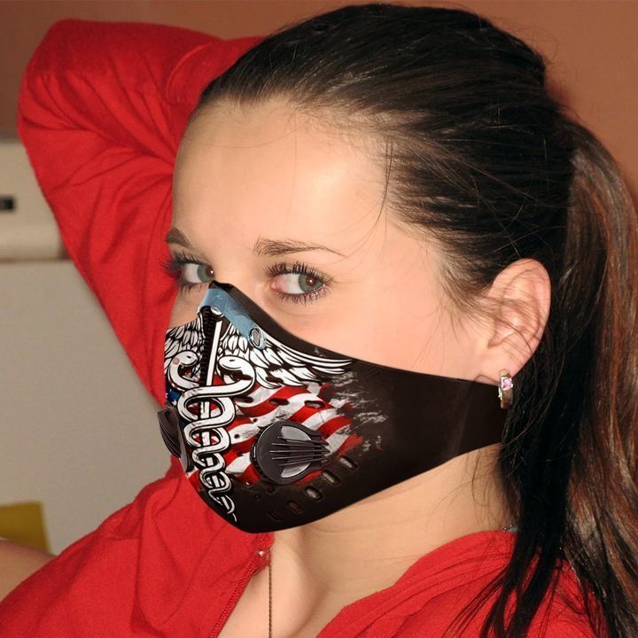 Nurse flag carbon pm 2,5 face mask 1