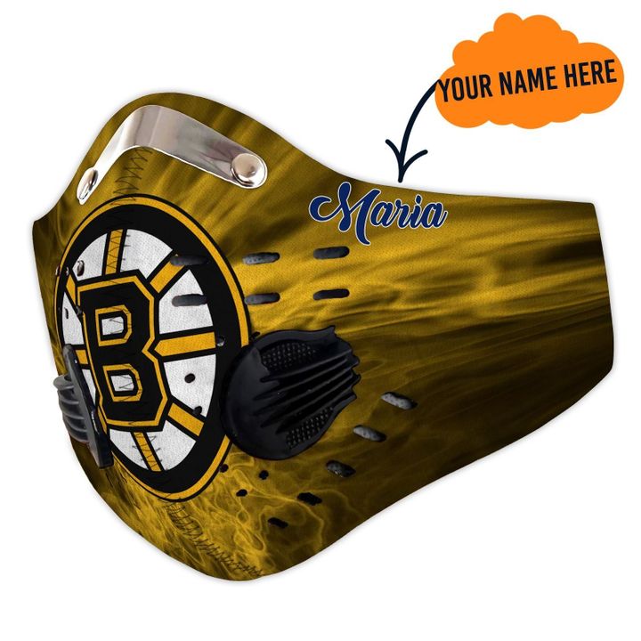 Personalized boston bruins filter activated carbon face mask 2