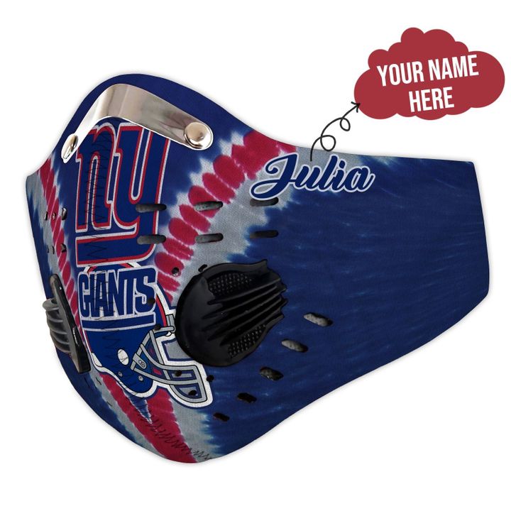 Personalized nfl new york giants filter activated carbon face mask 3