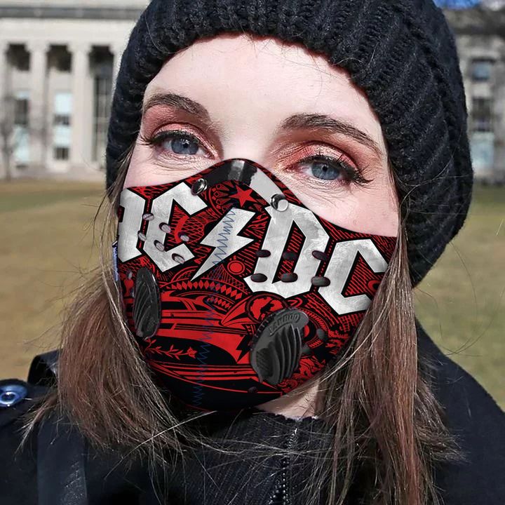 Rock band acdc carbon pm 2,5 face mask 1
