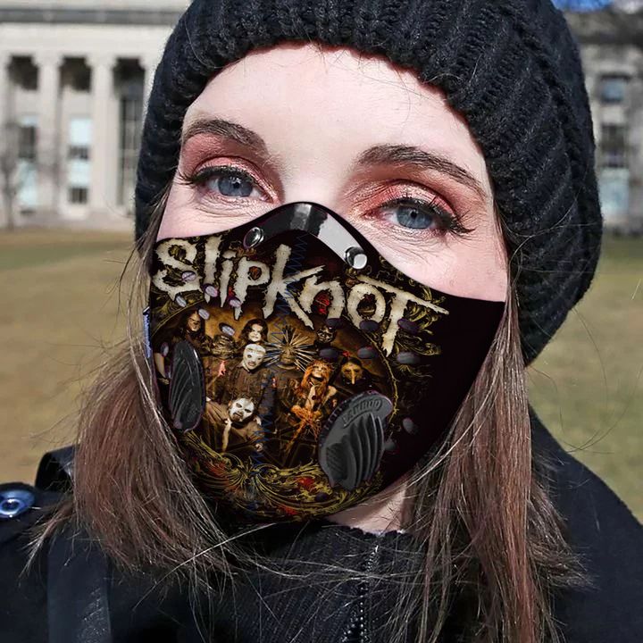 Rock band slipknot carbon pm 2,5 face mask 3