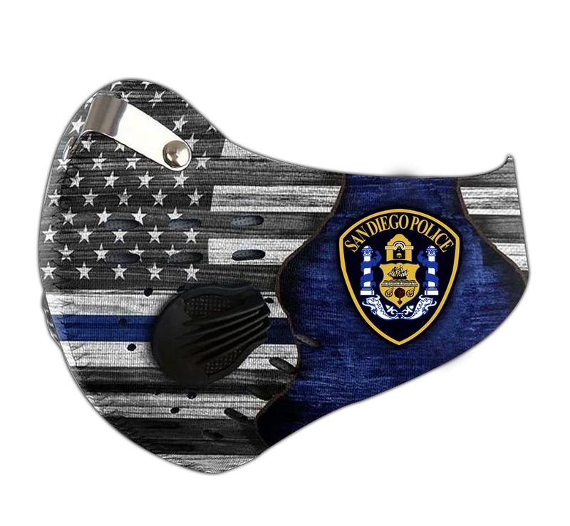 San diego police department filter activated carbon face mask 1