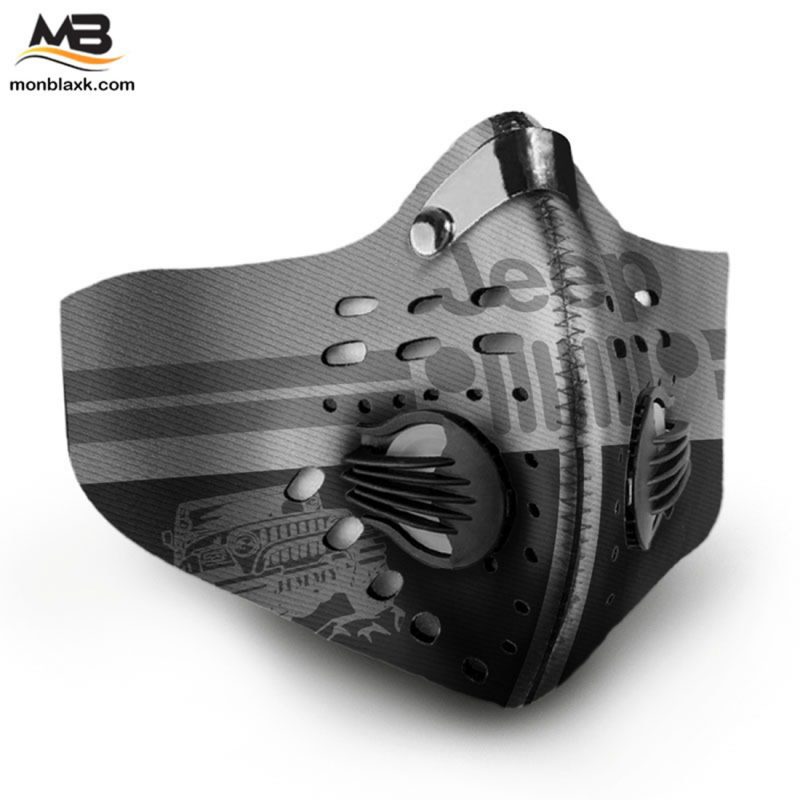 Silver jeep logo filter activated carbon face mask 2
