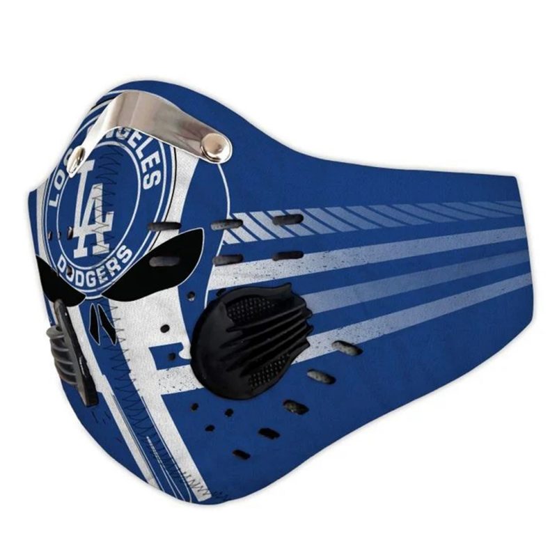 Skull los angeles dodgers filter activated carbon face mask 2